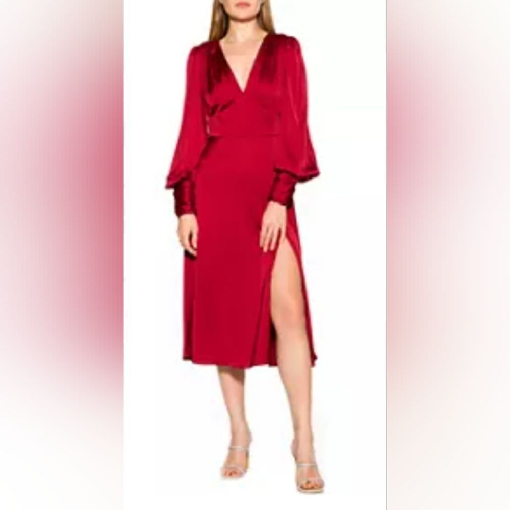 Alexia Admor Daria Midi Dress NWT size 2 Cranberry